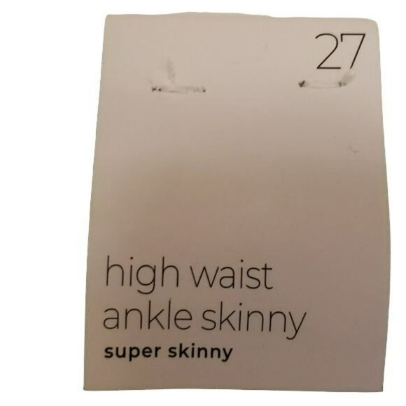 7 For All Mankind Ankle Skinny Jean High Waist Gold Stripe Blue Women's 27 - Picture 15 of 15